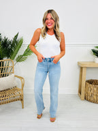 Feeling Brand New Slim Wide Leg Tummy Control Jeans