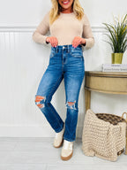 Bridge The Gap Cropped Straight Tummy Control Jeans