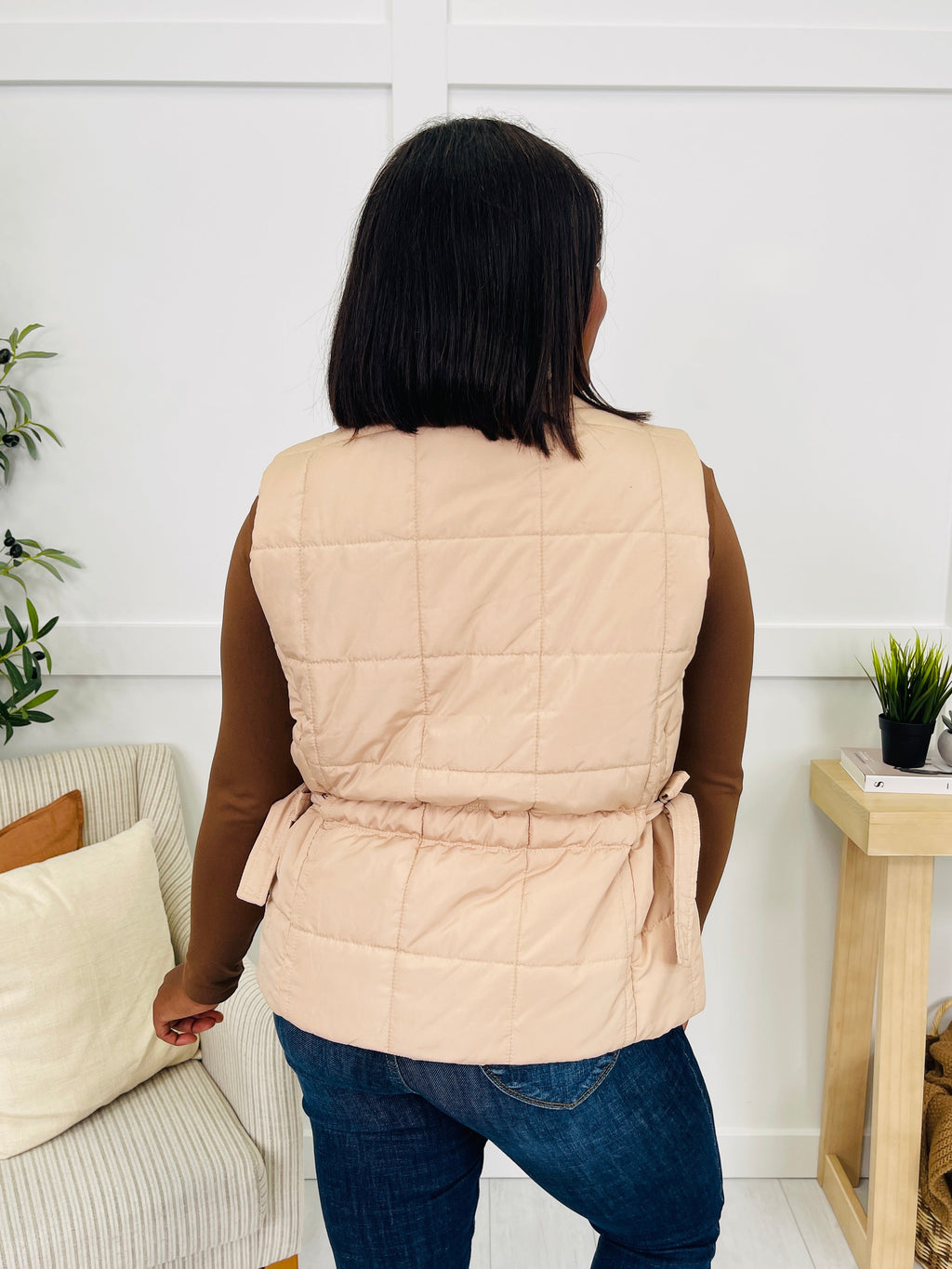 Downtown Layers Vest in Tan