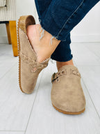 Buckle Blissed Clogs in Beige