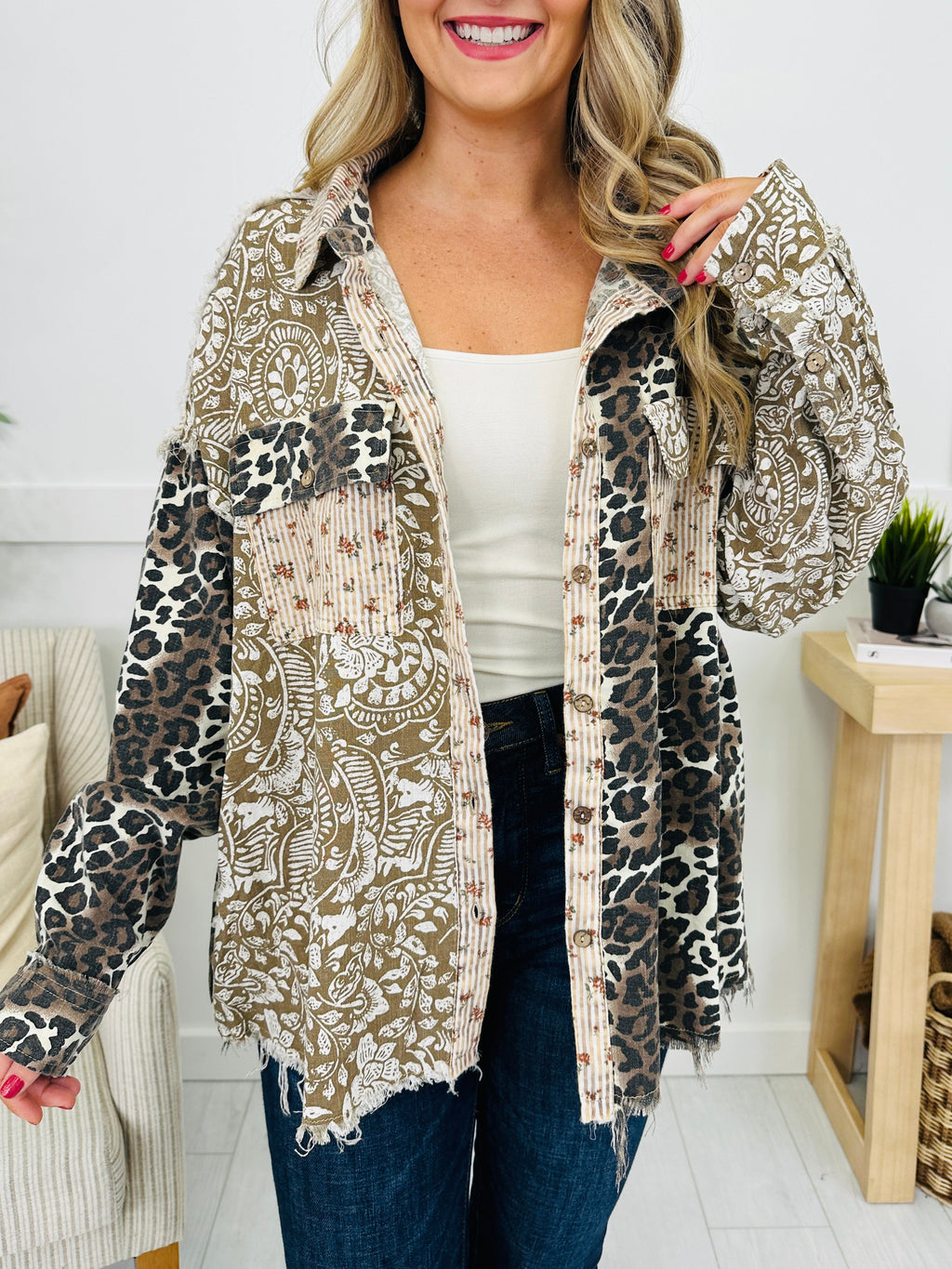 Patterned Paths Shacket