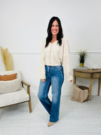 Go Into Detail Tummy Control Wide Leg Jeans