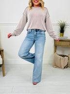 Dream of Me Tummy Control Slim Wide Leg Jeans