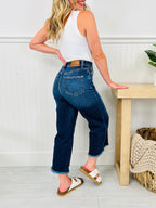 Judy Blue On The Fly Cropped Wide Leg Jeans