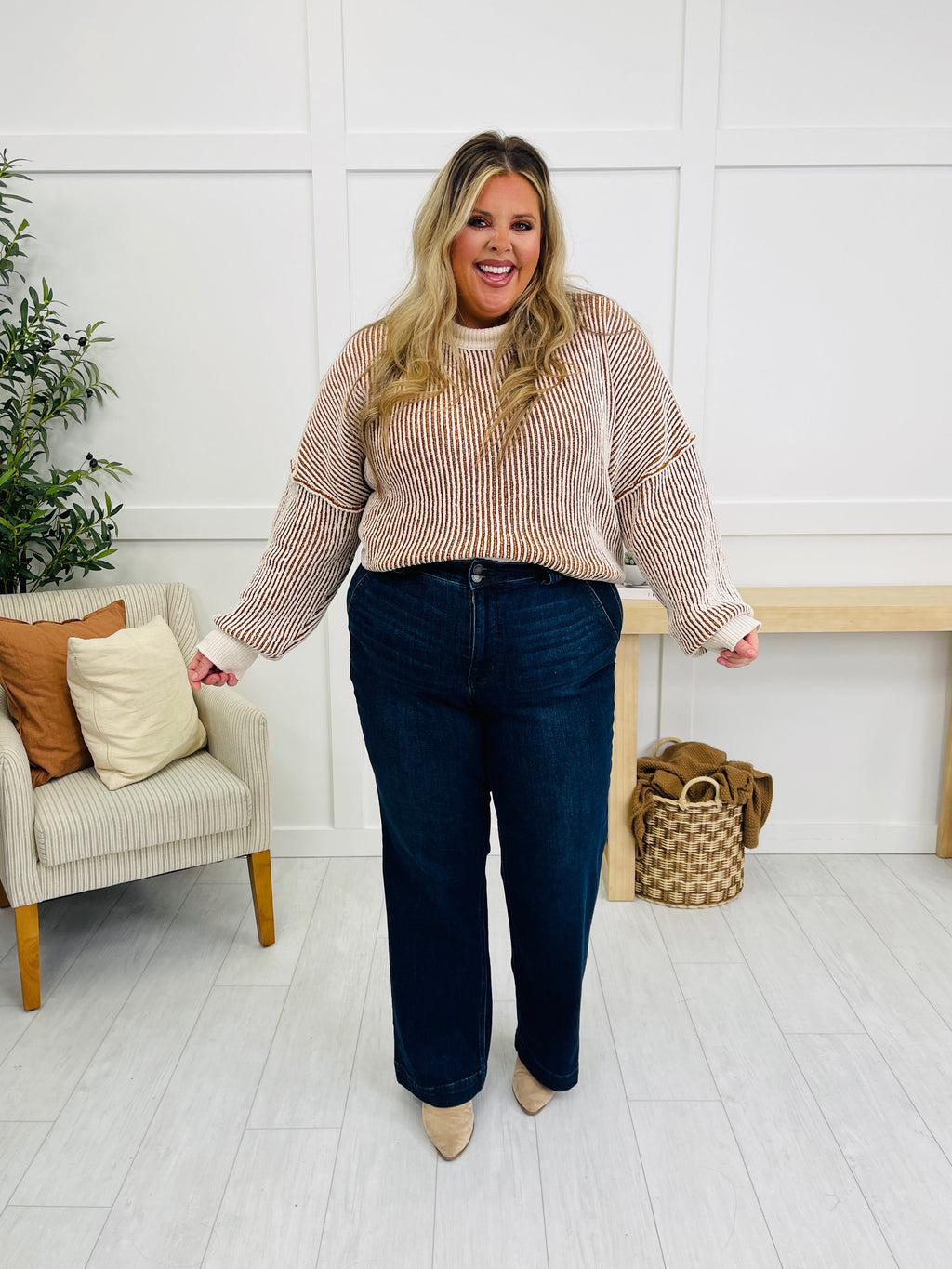 Judy Blue Double Time Wide Leg Jeans