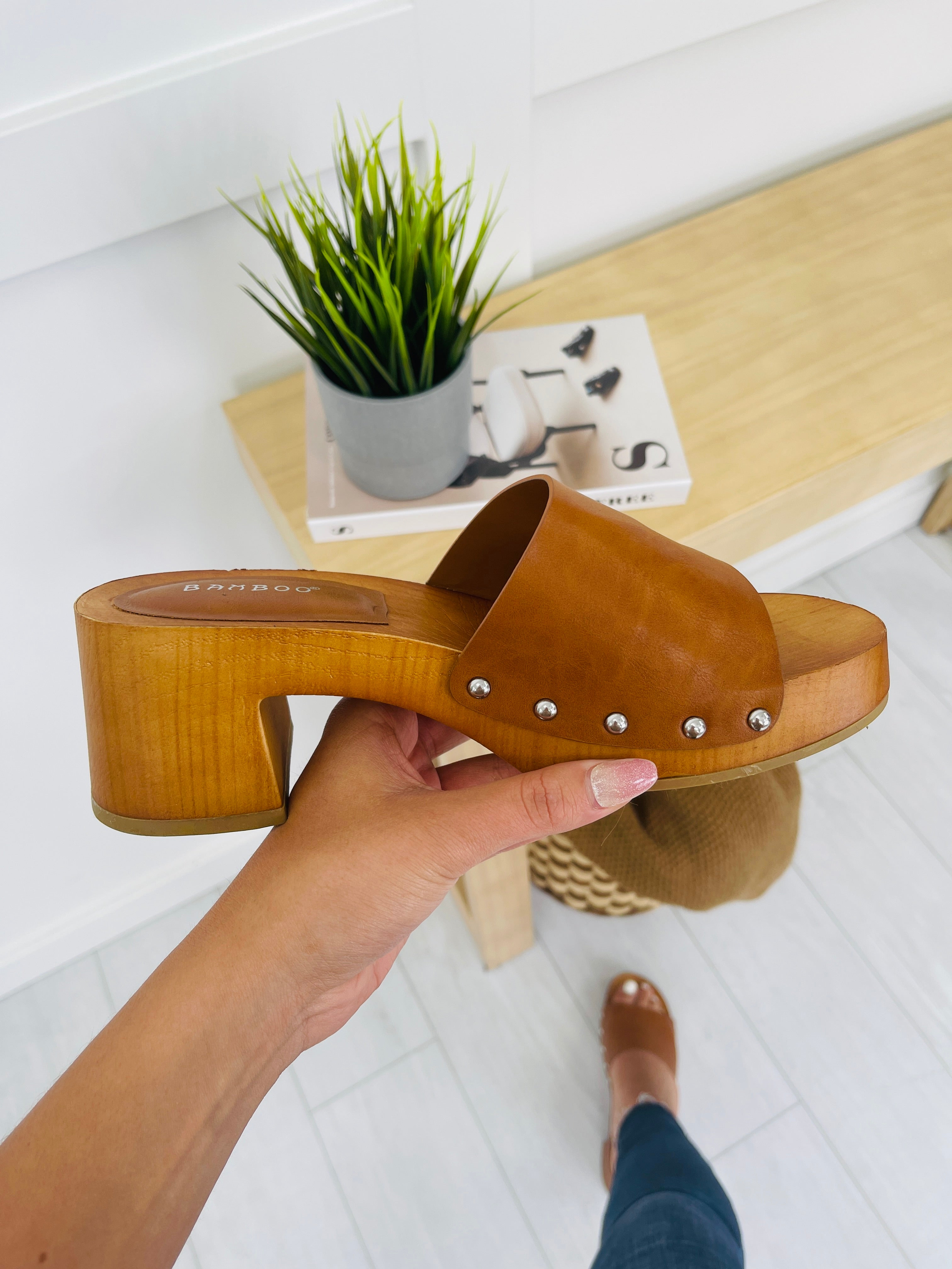 Slide Into Style Clogs in Tan