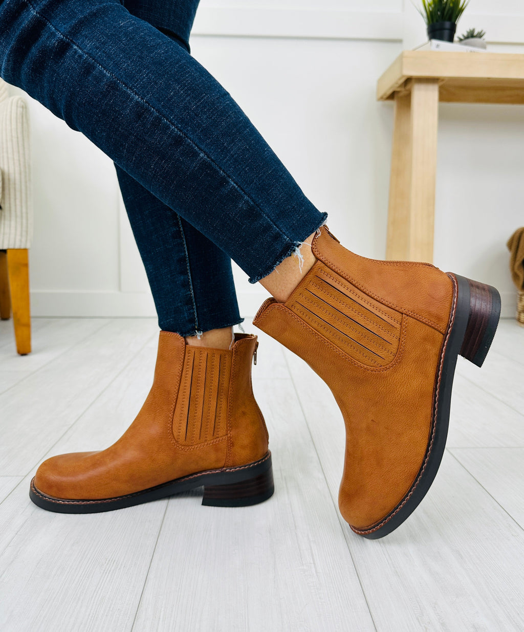 Quiet Storm Booties in Tan