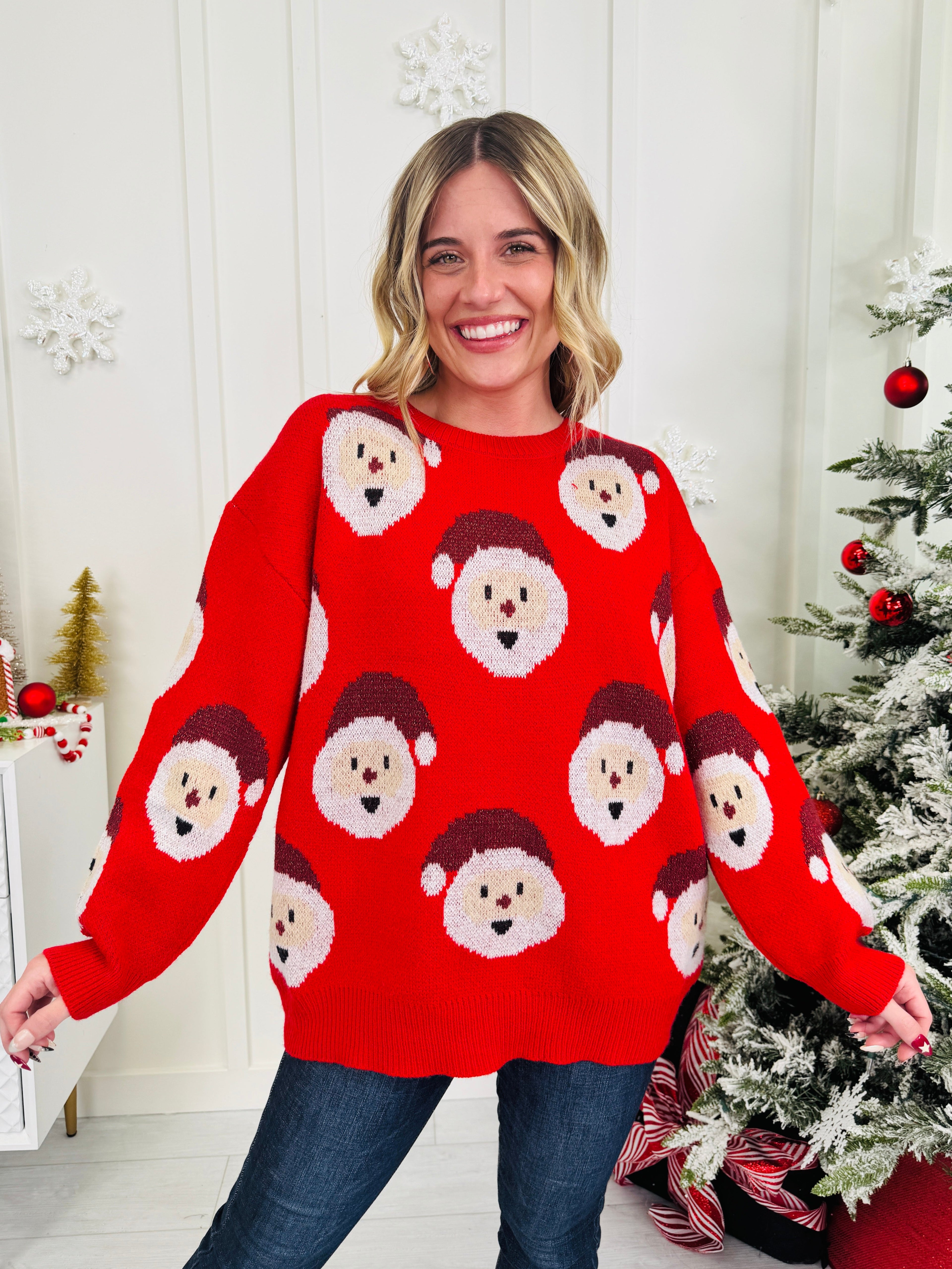Santa Squad Sweater In Multiple Colors