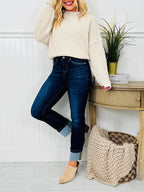 Straight Into Fall Tummy Control Straight Ankle Jeans