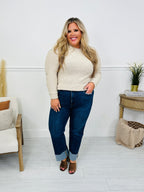 Stay Cuffed Tummy Control Mom Jeans