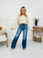 By Your Side Wide Leg Tummy Control Jeans