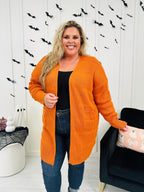 Pockets Full Of Calm Cardigan in Rust