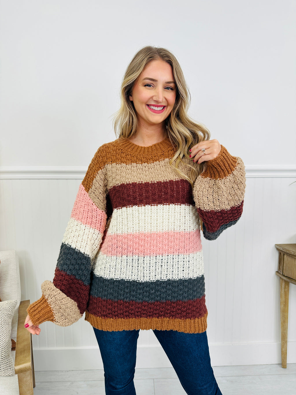 Everyday Bright Sweater in Mocha Combo