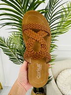 Strapped Serenity Sandals in Cognac