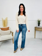 Effortless Release Tummy Control Wide Leg Release Hem Jeans