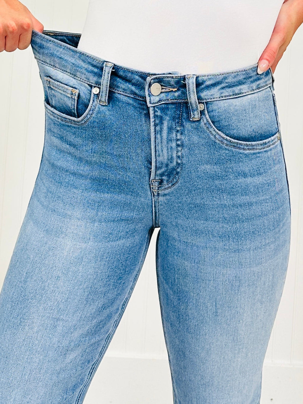 Take The Bait Slim Straight Cropped Jeans With Tummy Control