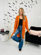 Pockets Full Of Calm Cardigan in Rust