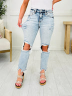 You're My Lover Light Cropped Straight Leg Jeans