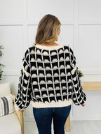 Frosted Grid Sweater in Black