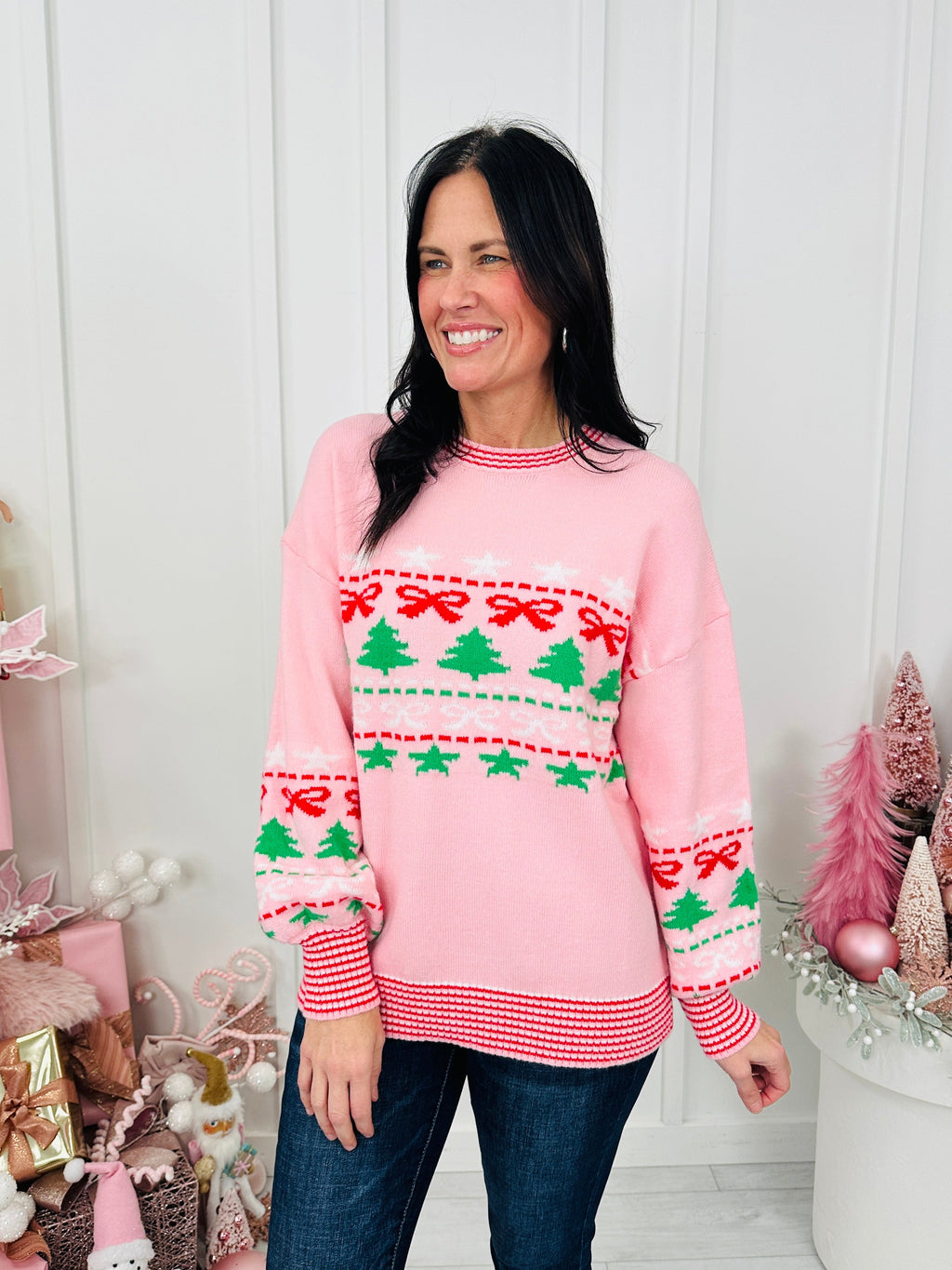 Bows Before Mistletoe Sweater