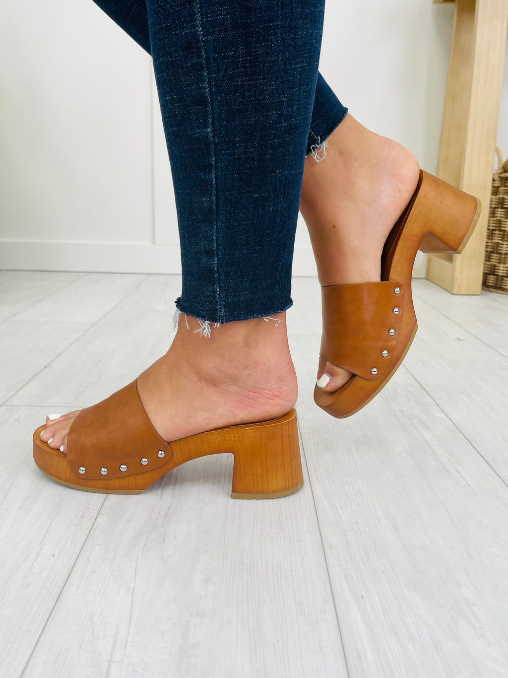 Slide Into Style Clogs in Tan