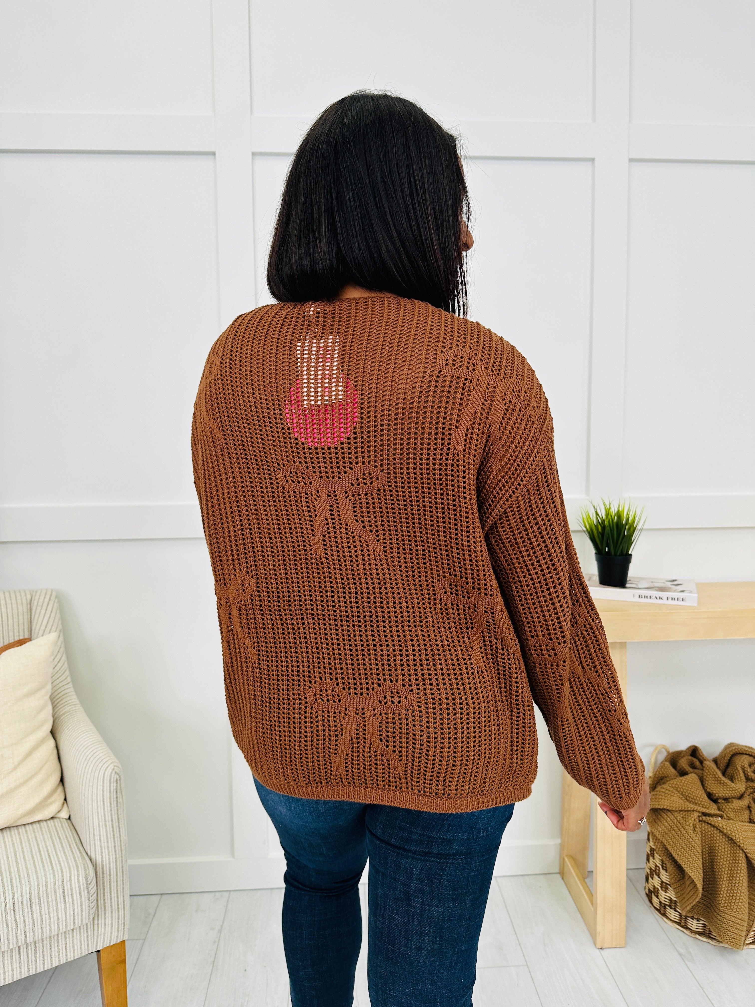 Ribbon Theory Sweater in Brown