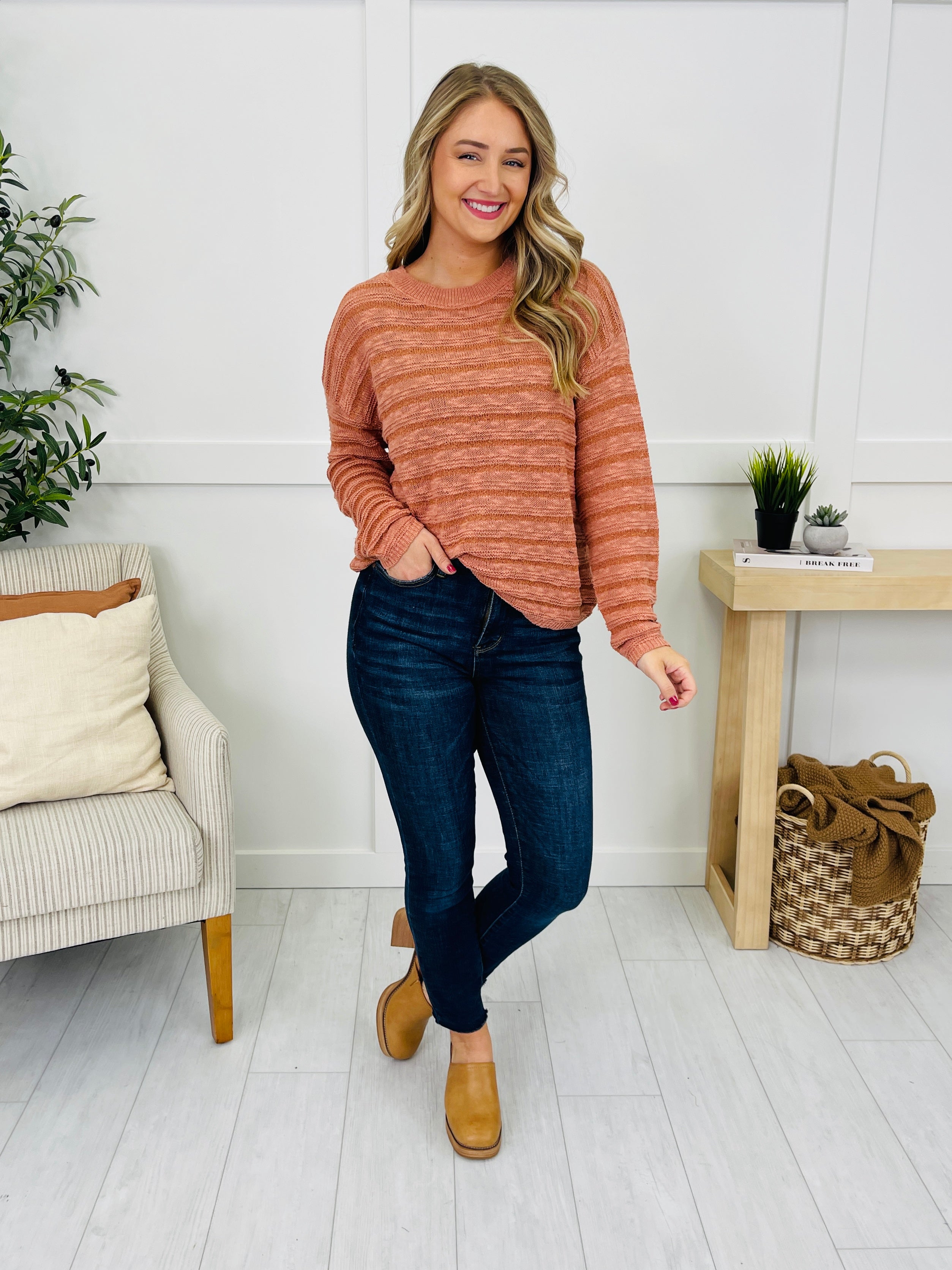 Amber Afternoon Sweater in Terracotta