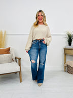 By Your Side Wide Leg Tummy Control Jeans