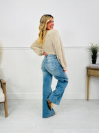Cat Scratch Fever Tummy Control Wide Leg Jeans