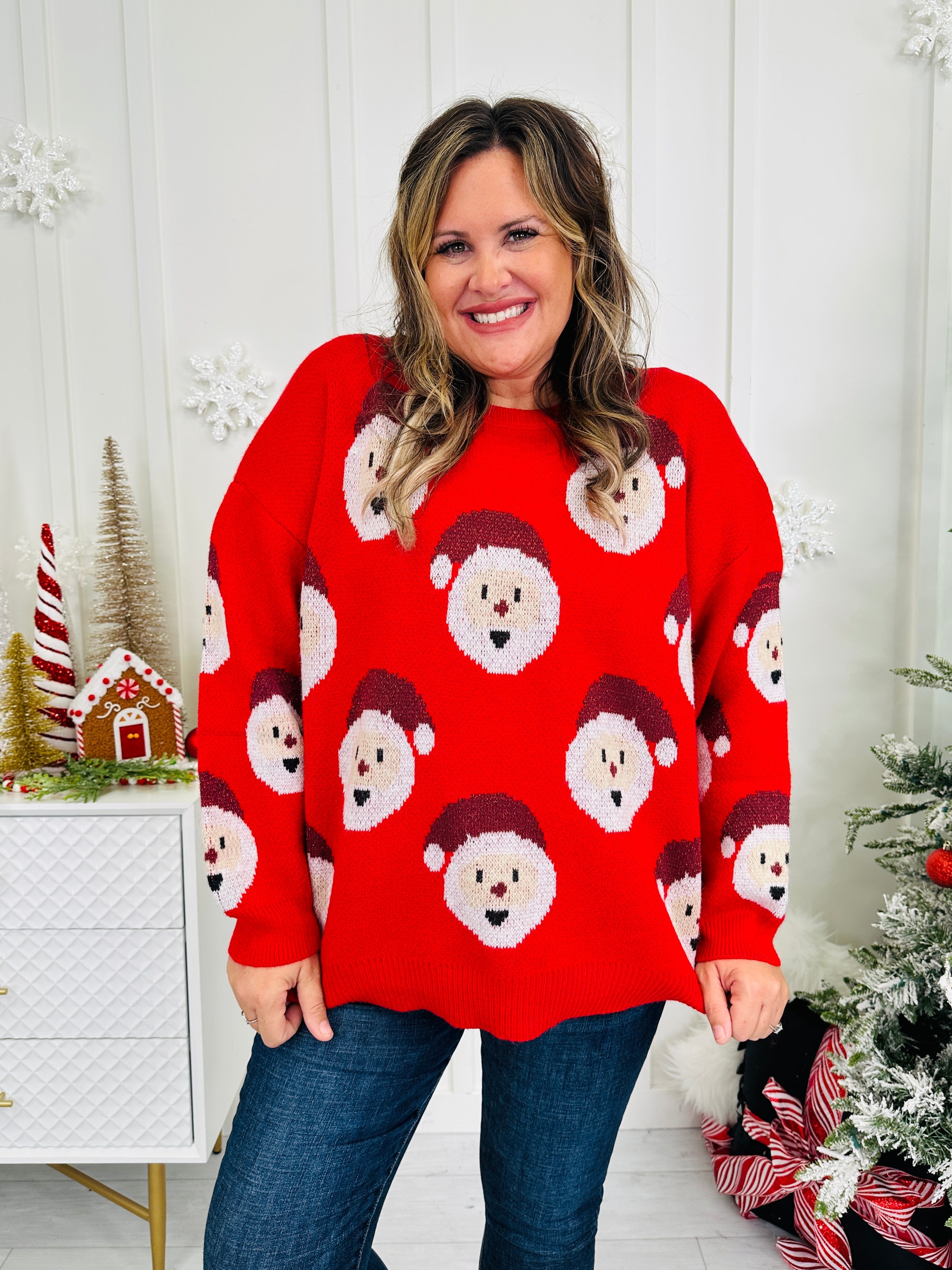 Santa Squad Sweater In Multiple Colors