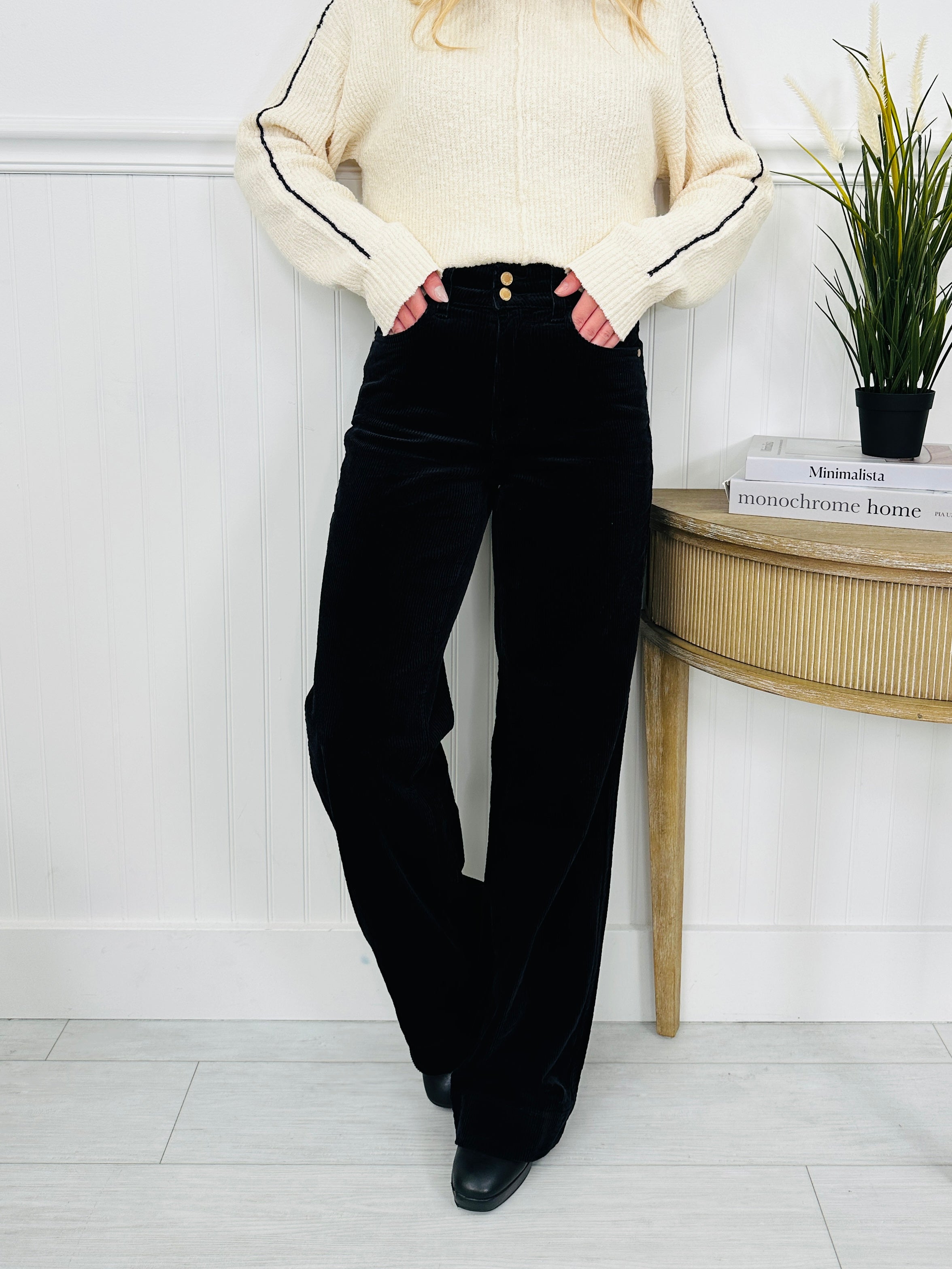 Judy Blue Coordinated Corduroy Wide Leg Pants