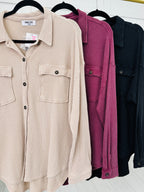 Borrowed Bliss Shacket- Multiple Colors!