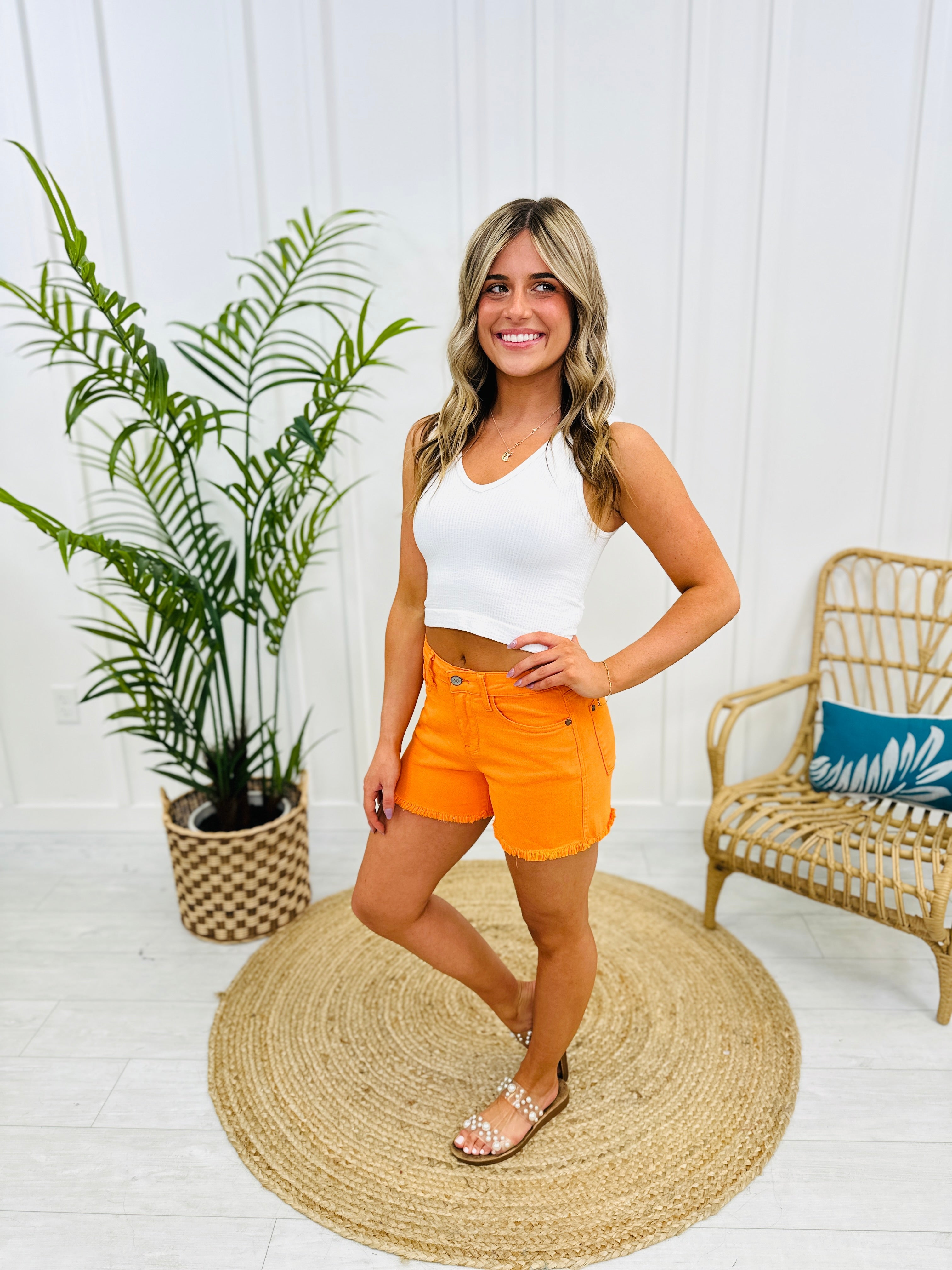 Judy Blue Color Me Happy Garment Dyed Shorts- Multiple Colors in Reg/Curvy