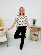 Fade To Black Tummy Control Slim Wide Leg Black Jeans