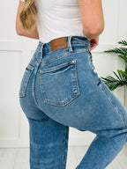 Judy Blue Mystical Magical Rigid Magic Cropped Wide Leg Jeans