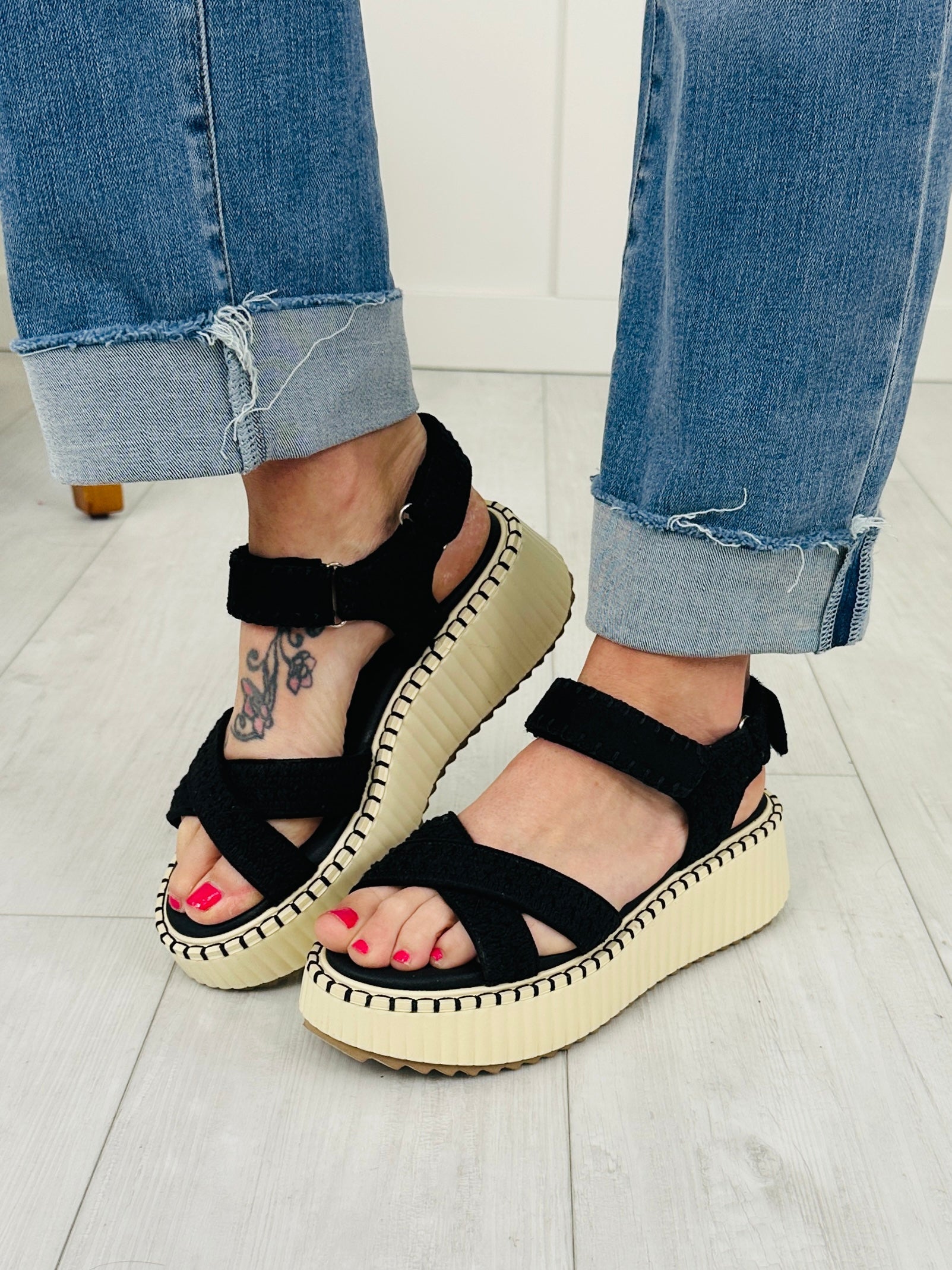 The Woven Way Wedges In Black
