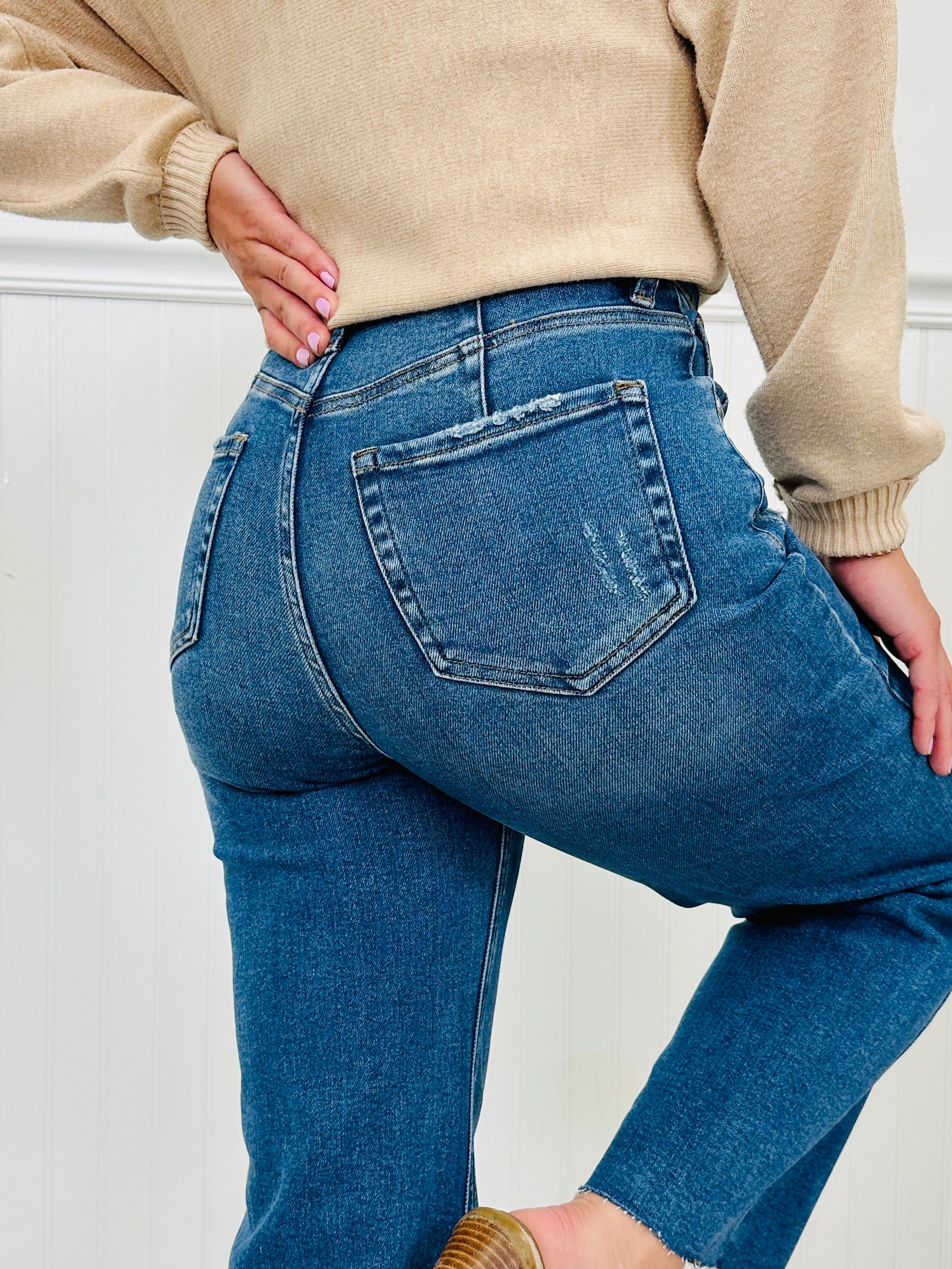 My Everything Cropped Wide Leg Tummy Control Jeans