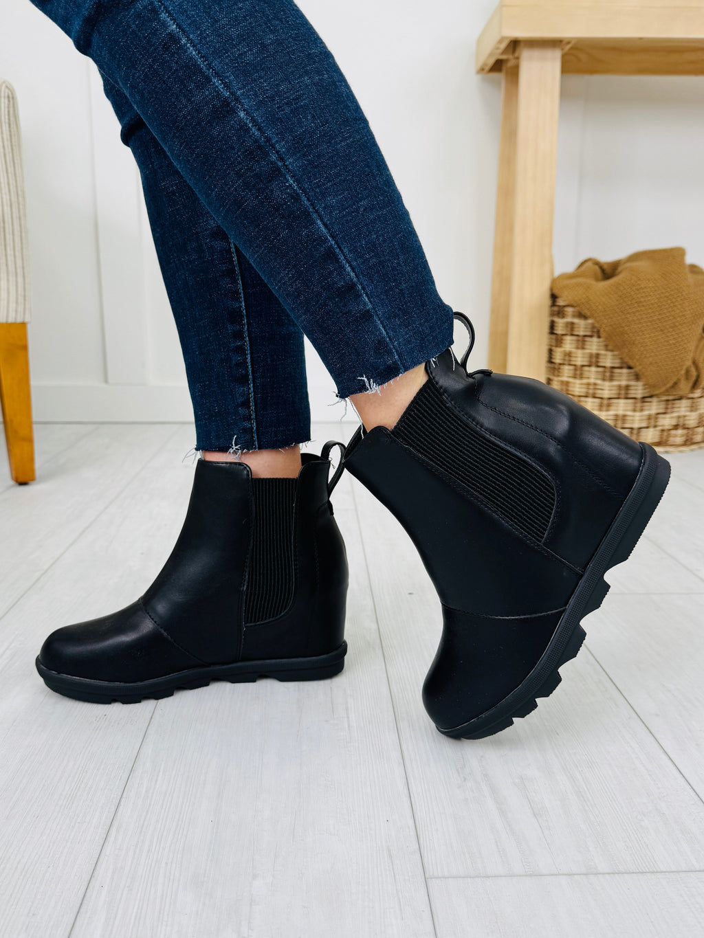 Grounded Glam Booties in Black