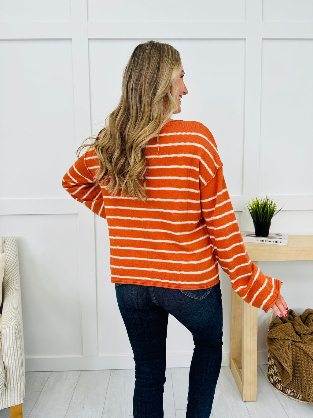 Every Other Beat Sweater in Pumpkin