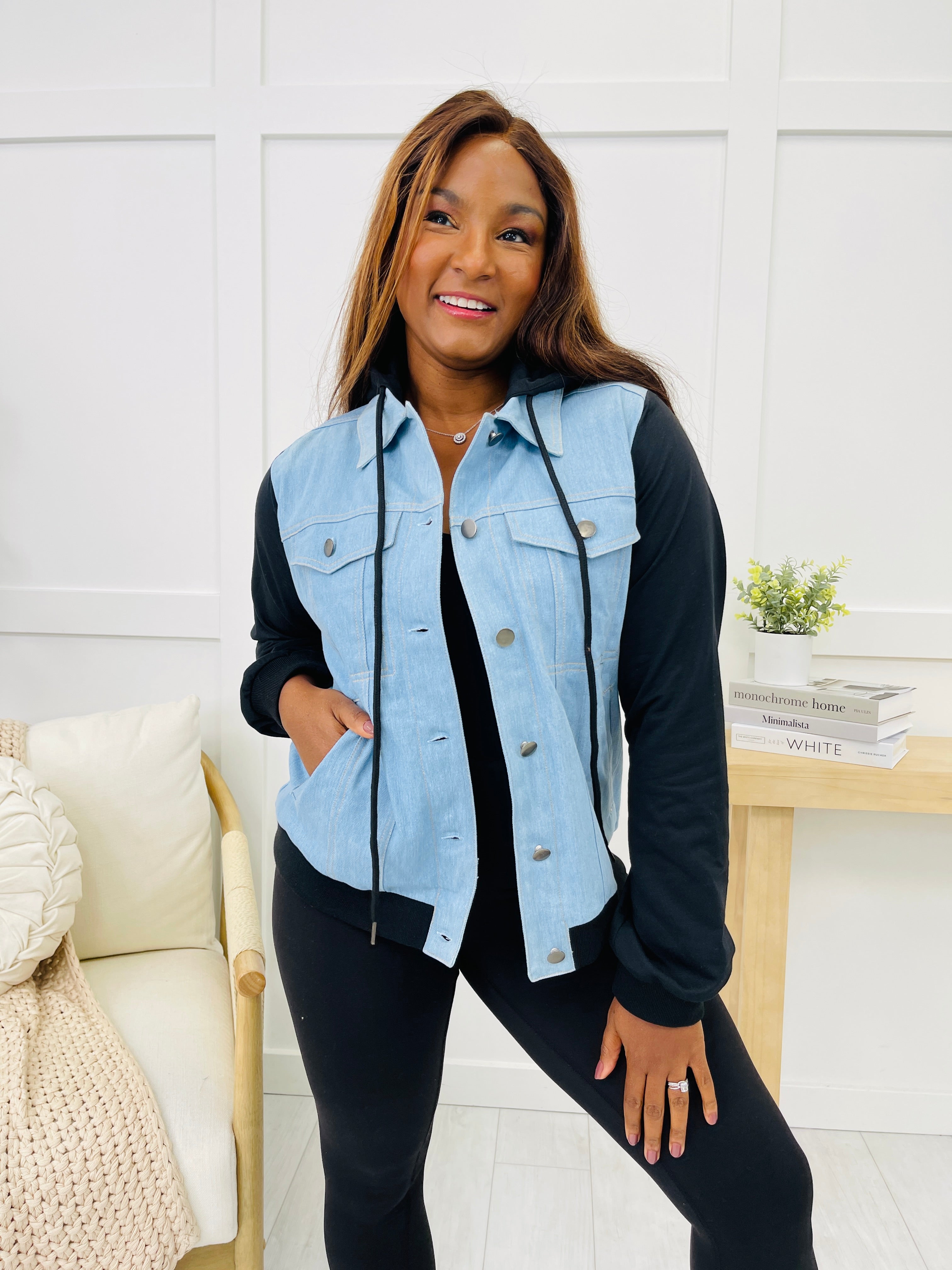 Say What You Want Jacket In Light Denim