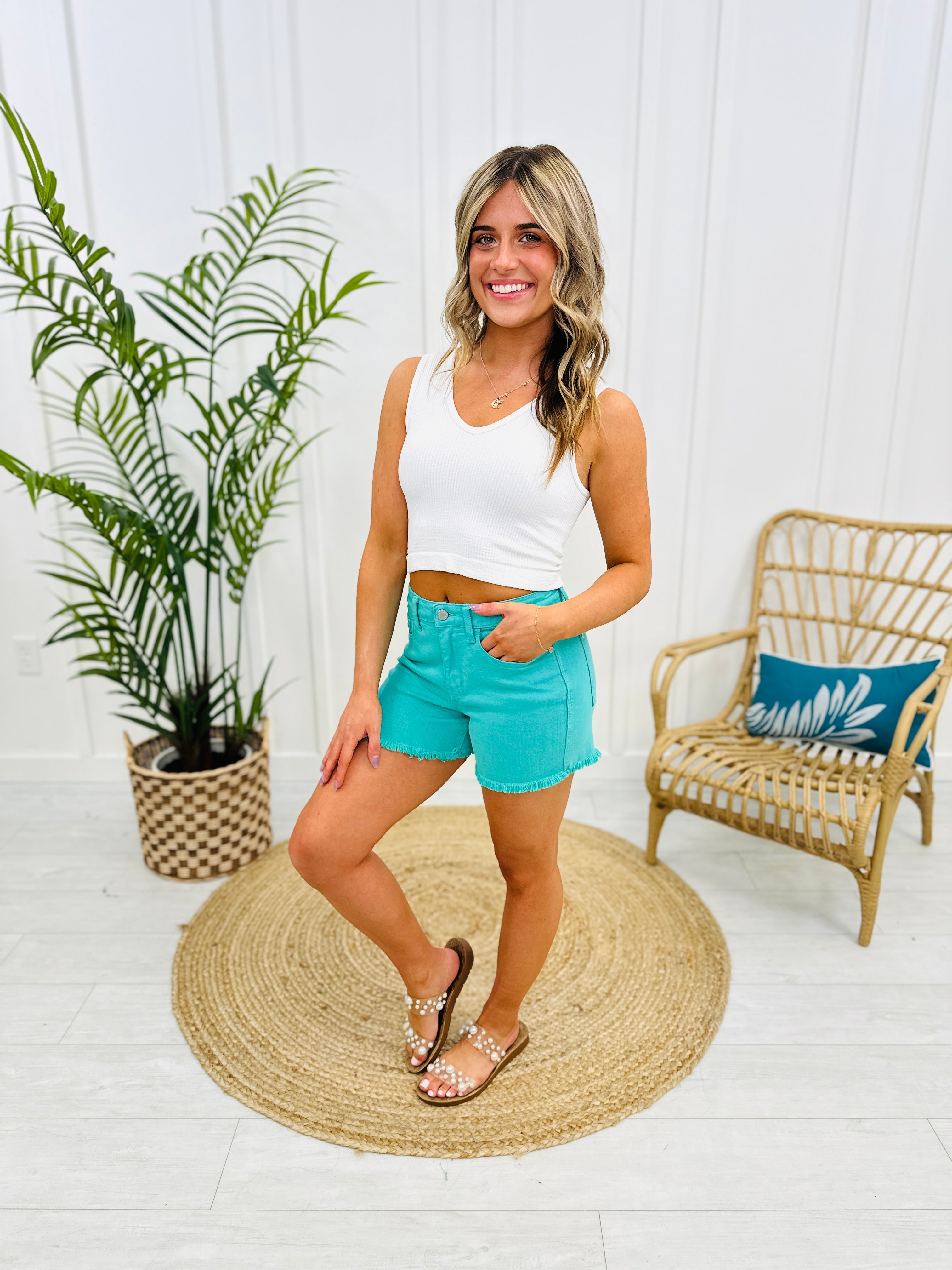 Judy Blue Color Me Happy Garment Dyed Shorts- Multiple Colors in Reg/Curvy