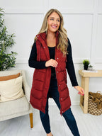 Holding Onto Warmth Puffer Vest In Brick
