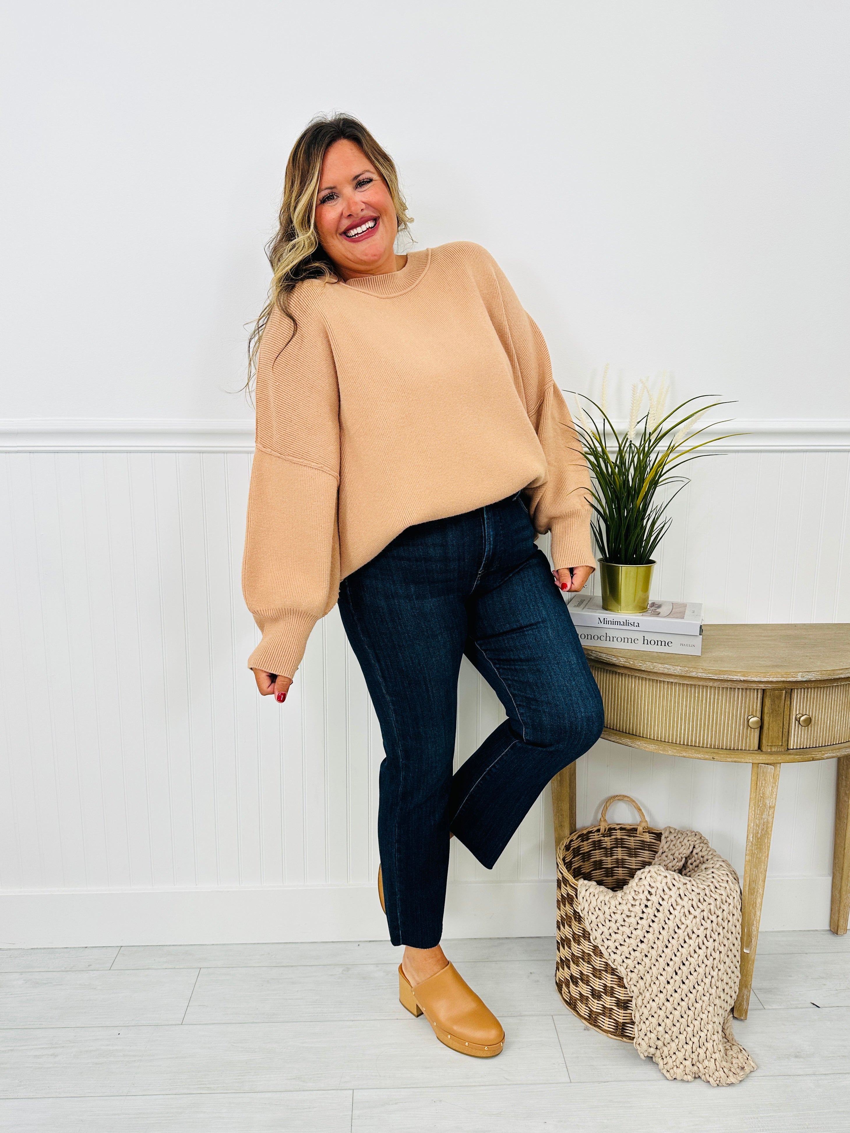 Feeling Fall Cropped Straight Tummy Control Jeans