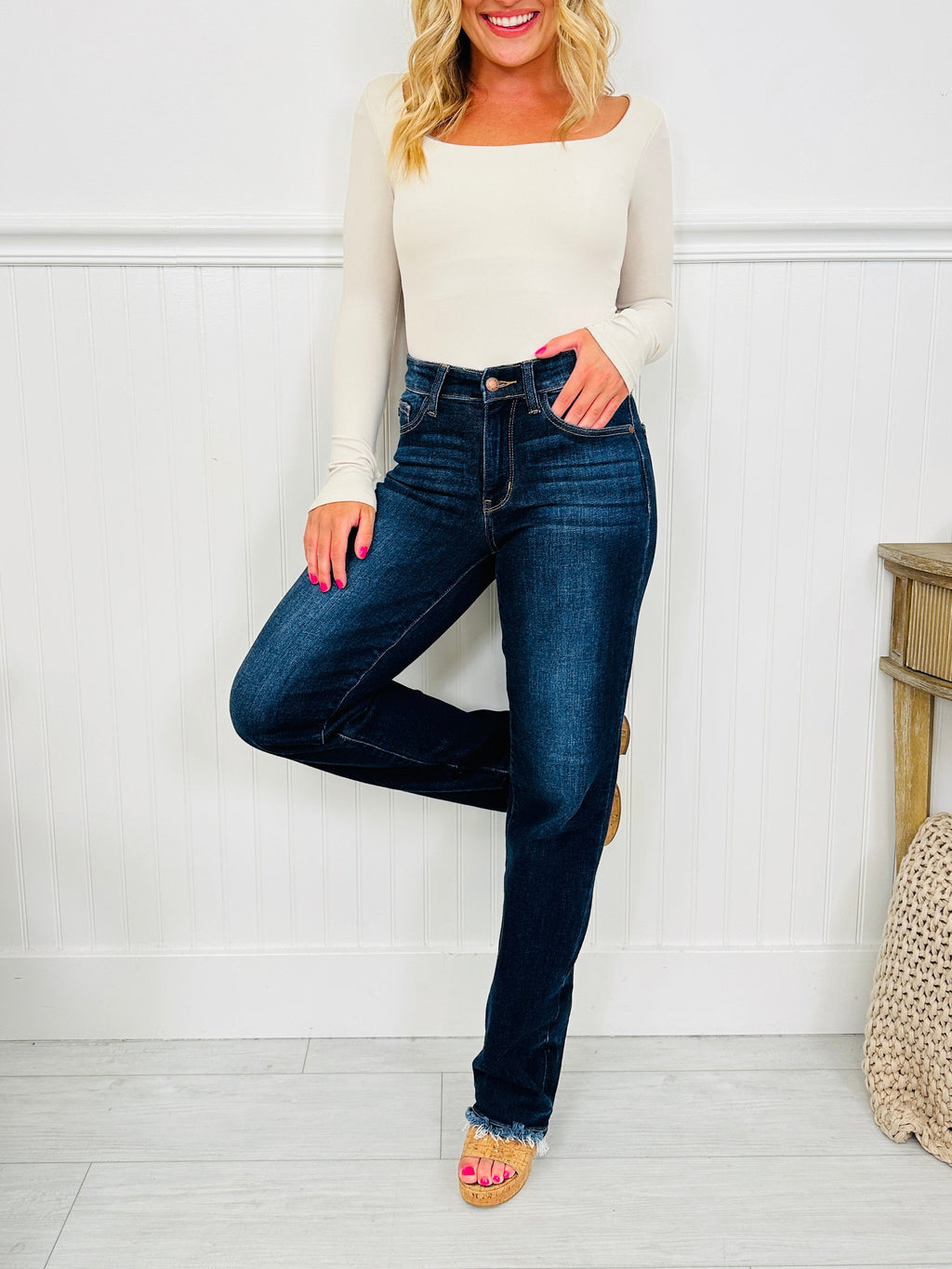 Judy Blue Keep You in The Dark Straight Leg Jeans