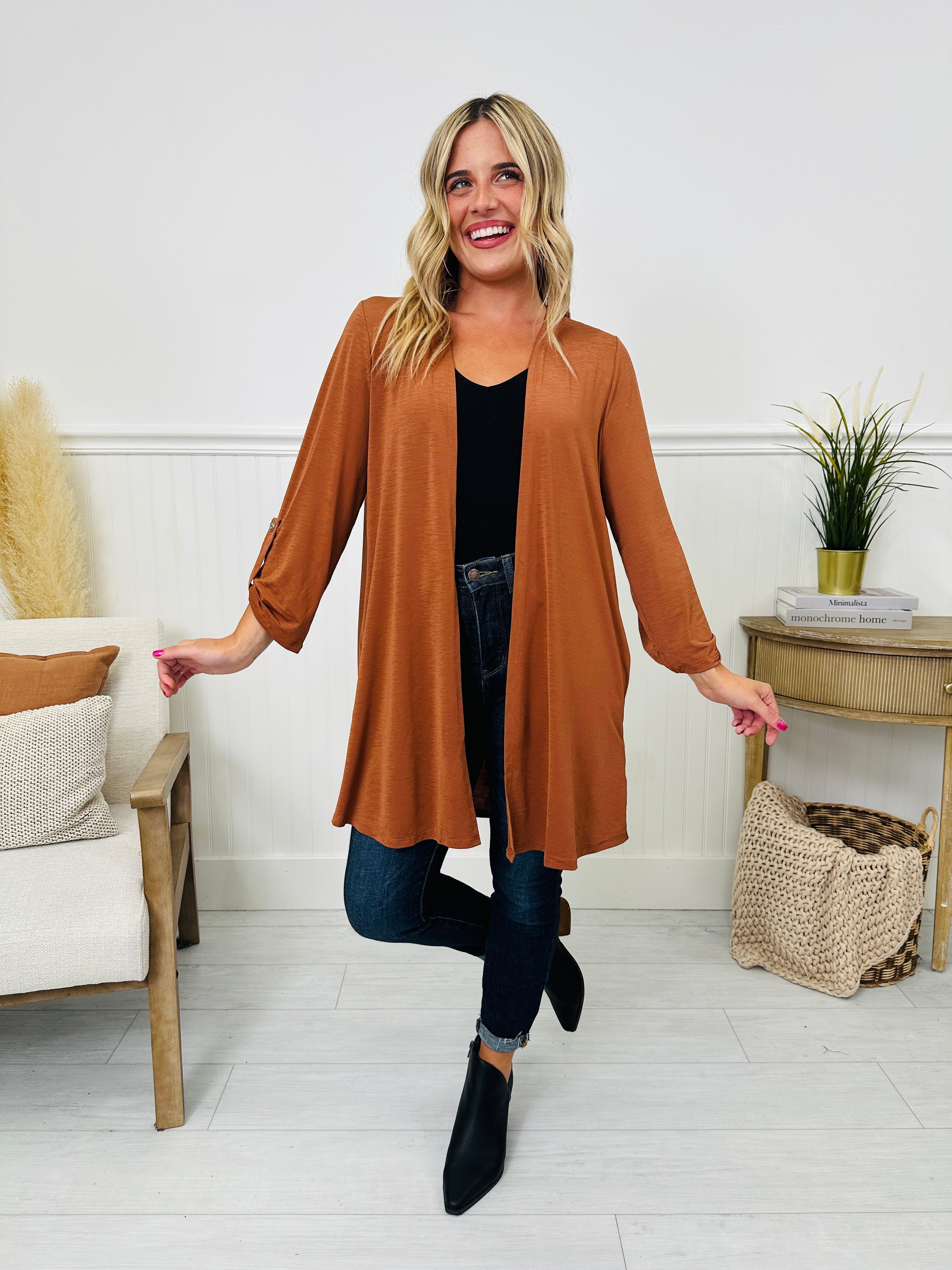 Fall Into Style Wrinkle Free Cardigan- Multiple Colors!