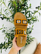 Crochet Charm Sandals in Black