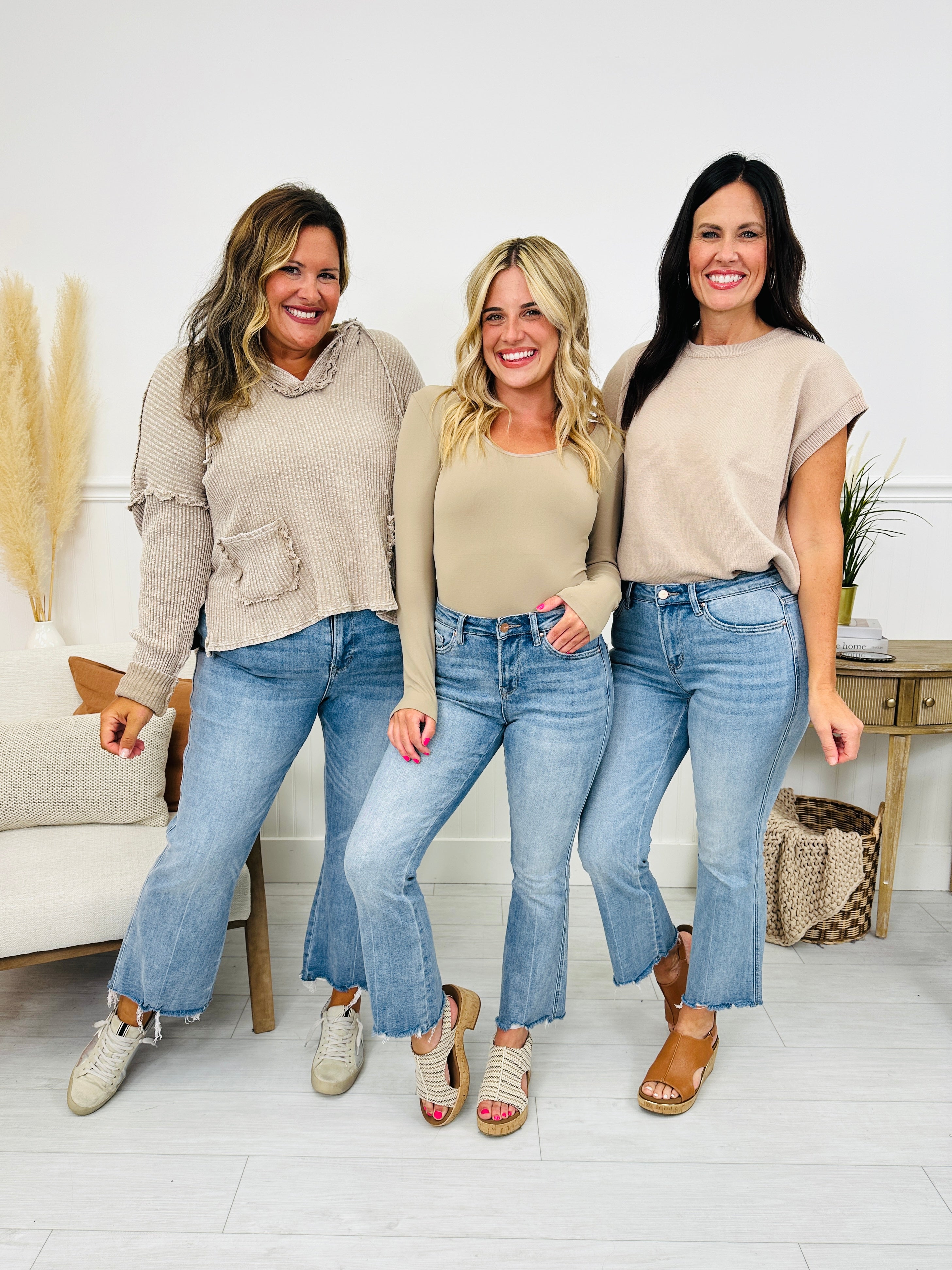 Kick Back And Relax Kick Flare Cropped Jeans