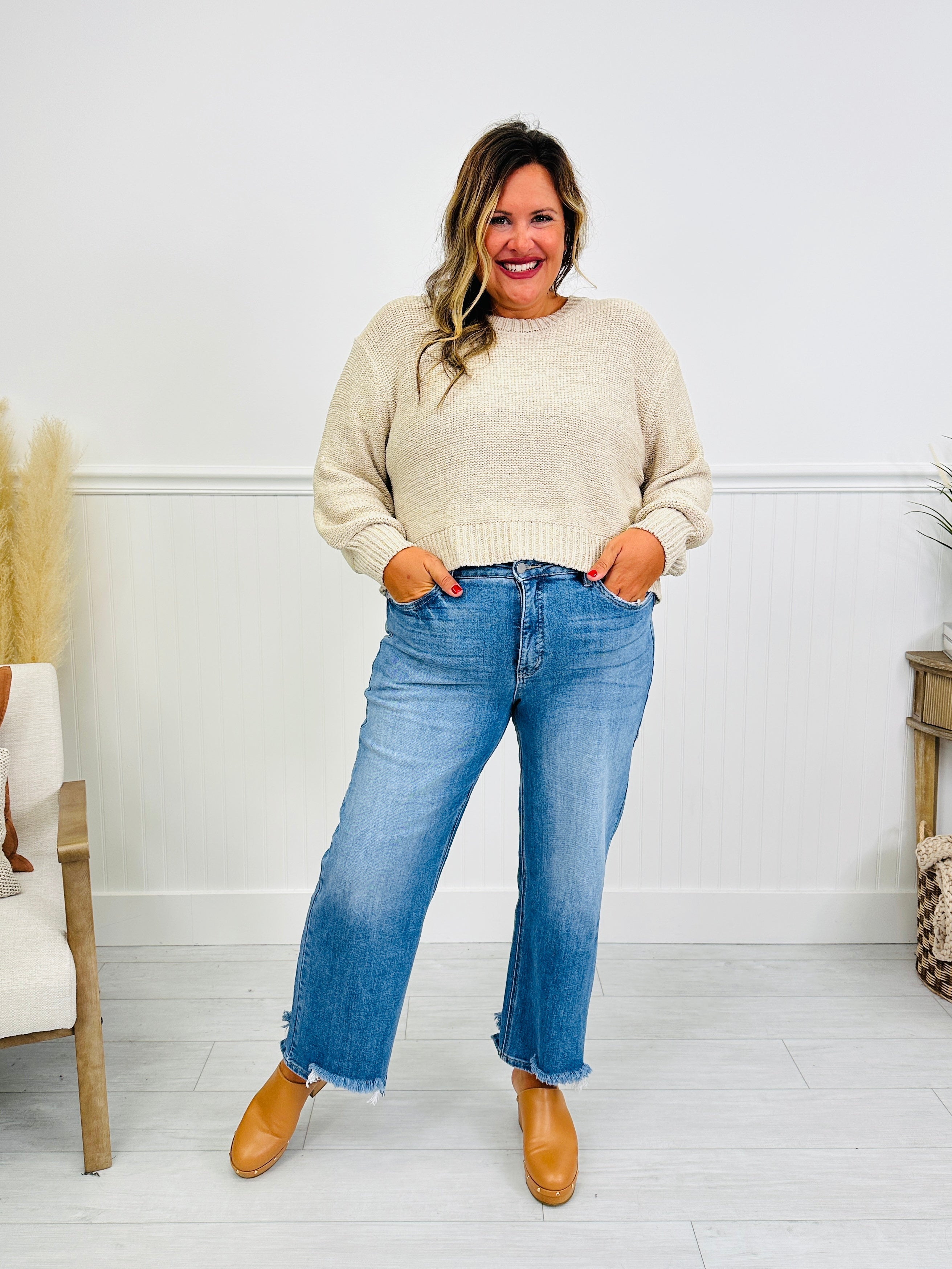 Fashionably Late Straight Tummy Control Jeans