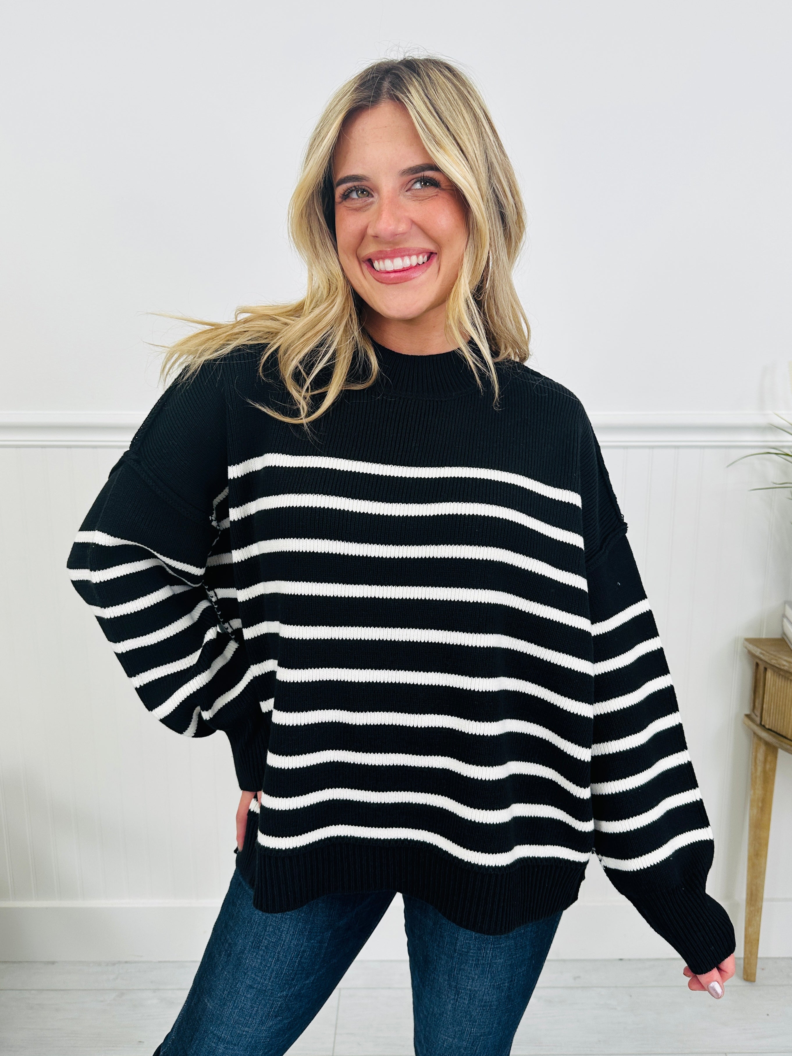 Falling For Stripes Sweater-Multiple Colors!
