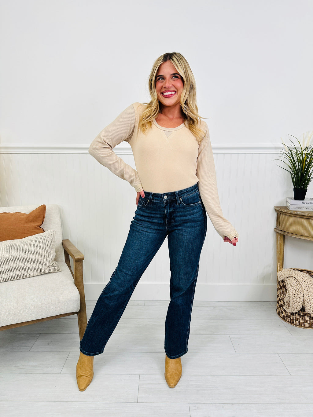 Judy Blue Be In Control Tummy Control Straight Jeans in Regular and Petite